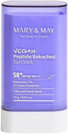 Cолнцезащитный стик с пептидами, 18 гр | Mary&May Vegan Peptide Bakuchiol Sun Stick SPF50+ PA+++