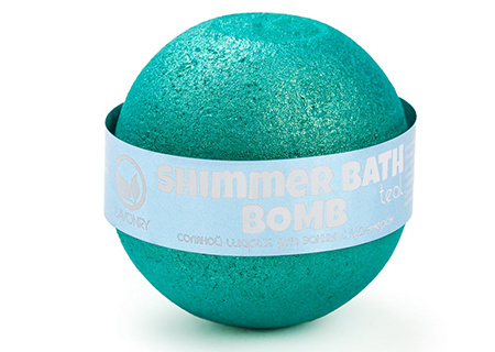 Бурлящий шарик для ванны с шиммером (бирюзовый), 120 гр | Savonry Shimmer Bath Bomb Teal фото 1