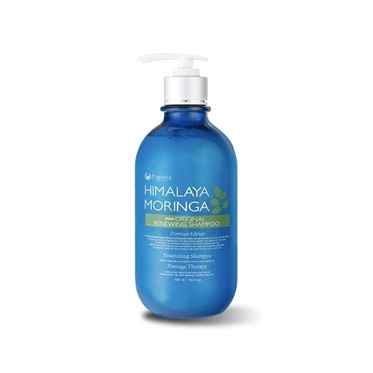 Шампунь с маслом моринги и гималайской солью, 500 мл | Pogonia Himalaya Moringa Original Renewing Shampoo фото 1