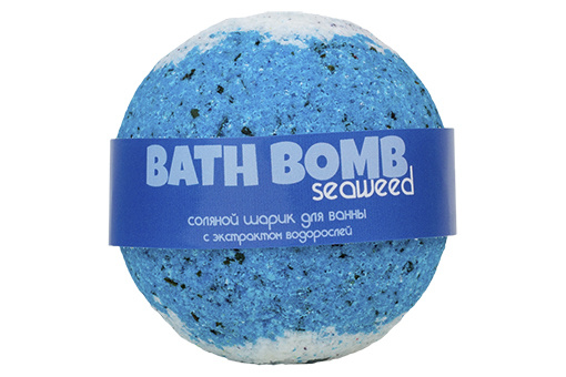 Бурлящий шарик для ванны с экстрактом морских водорослей, 120 гр | Savonry Seaweed Bath Bomb фото 1