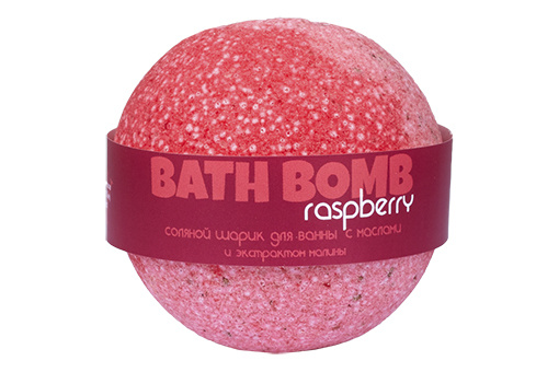 Бурлящий шарик для ванны с экстрактом малины, 120 гр | Savonry Raspberry Bath Bomb фото 1