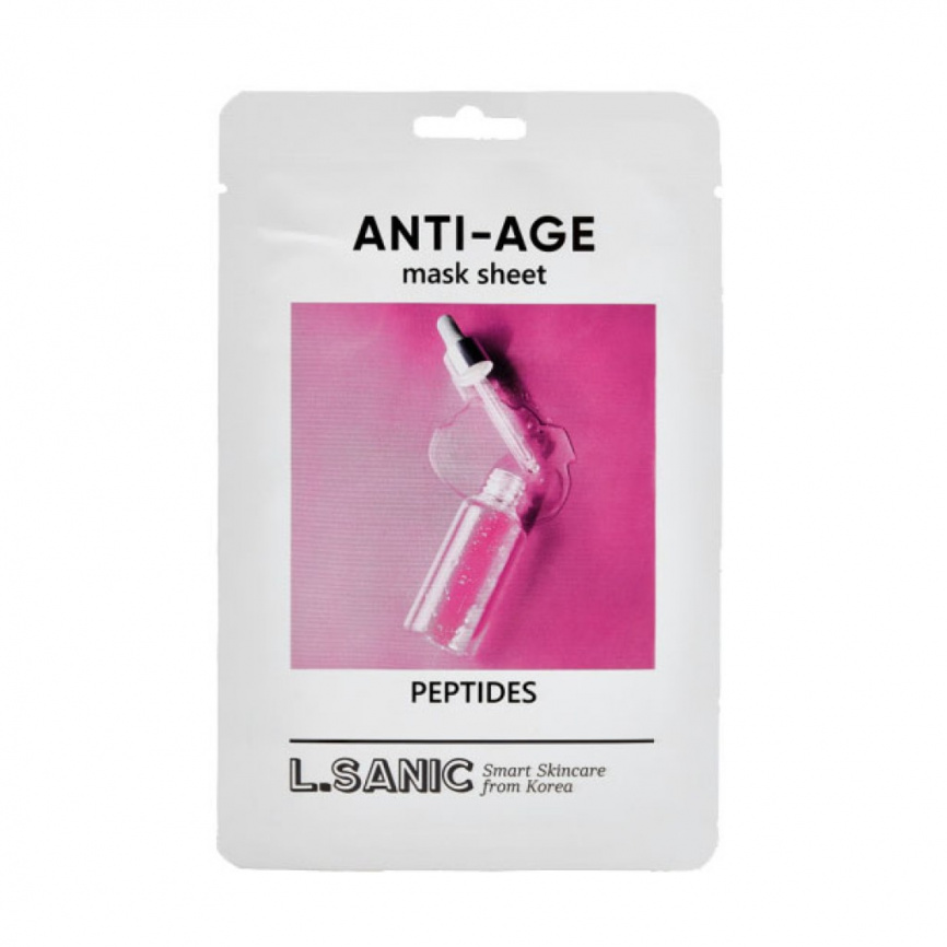 Антивозрастная тканевая маска с пептидами, 25 гр | L.SANIC Peptides Anti-Age Mask Sheet фото 2