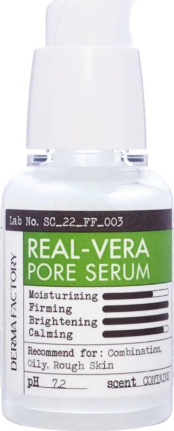 Сыворотка с алоэ для сужения пор, 30 мл | Derma Factory Real Vera Pore Serum фото 1