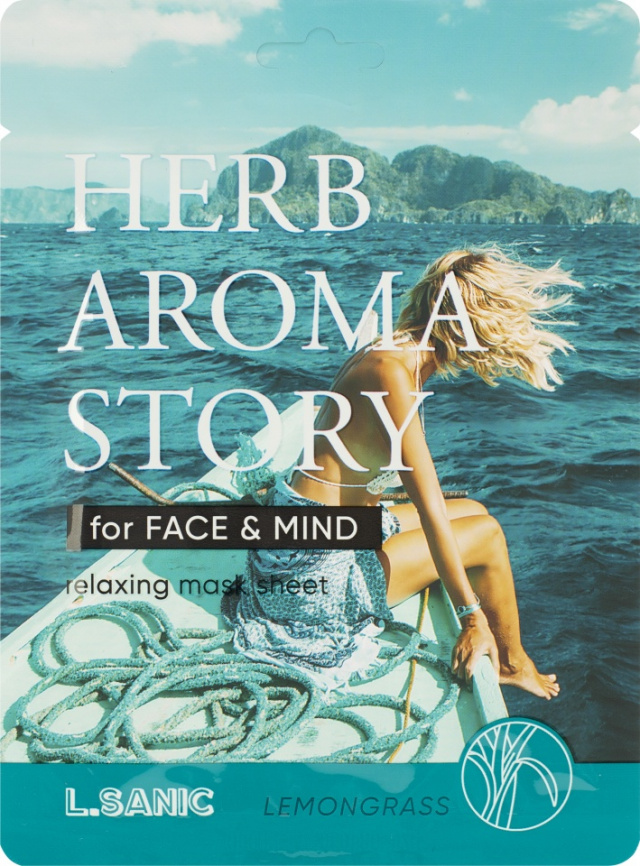 Тканевая маска с экстрактом лемонграсса и эффектом ароматерапии, 25 мл | L.SANIC Herb Aroma Story Lemongrass фото 1