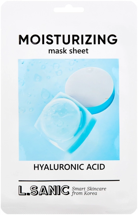 Увлажняющая тканевая маска гиалуроновая кислота, 25 гр | L.SANIC Hyaluronic Acid Moisturizing Mask Sheet фото 2