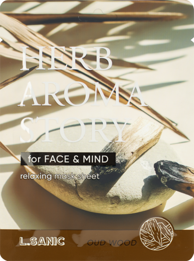 Тканевая маска с экстрактом удового дерева и эффектом ароматерапии, 25 мл | L.SANIC Herb Aroma Story Oud Wood фото 1