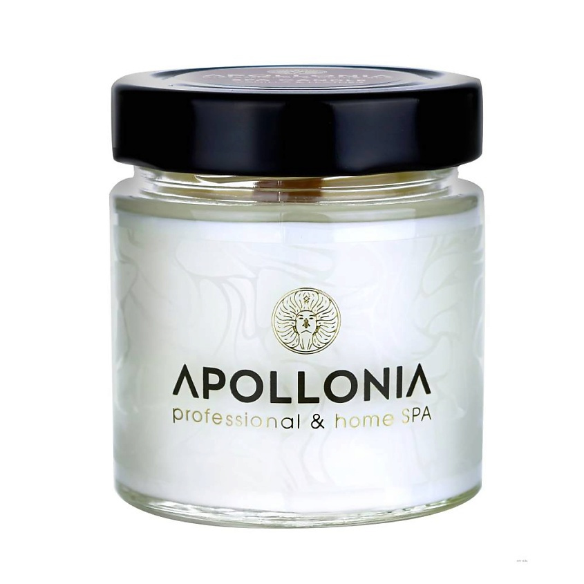 Ароматическая соевая свеча с ароматом ванили и кожи, 200 мл | APOLLONIA VANILLA & LEATHER SPA CANDLE фото 1