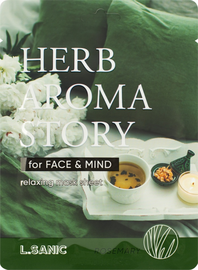 Тканевая маска с экстрактом розмарина и эффектом ароматерапии, 25 мл | L.SANIC Herb Aroma Story Rosemary фото 1