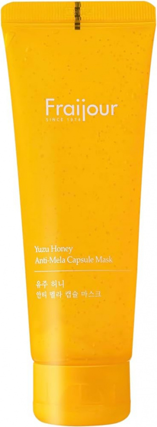 Осветляющая несмываемая маска с экстрактом юдзу, 75 мл | Fraijour Yuzu Honey Anti-Mela Capsule Mask фото 1