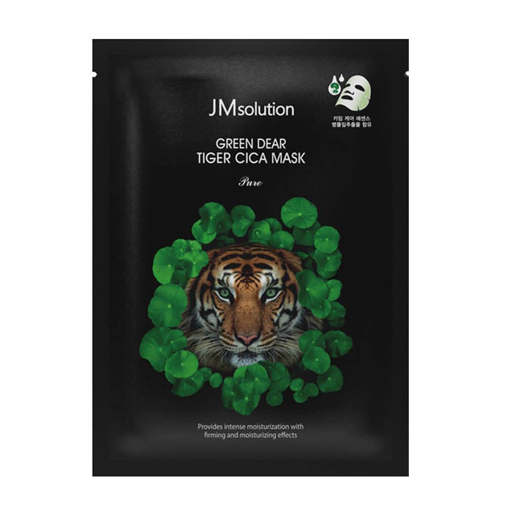 JMSOLUTION маска тканевая регенерирующая с центеллой - Green Dear Tiger cica Mask, 30мл. JMSOLUTION маски для лица тканевая регенерирующая с центеллой Green Dear Tiger. JM solution Dear Green Tiger cica. JMSOLUTION маска тканевая регенерирующая с центеллой.