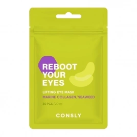 Тканевые лифтинг-патчи, 30 шт | Consly Eyes Reboot Marine Collagen & Seaweed Lifting Eye Mask