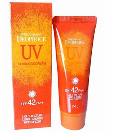 Крем солнцезащитный для лица и тела, 100 гр | DEOPROCE PREMIUM UV SUNBLOCK CREAM SPF42 PA++
