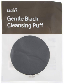 Спонж мягкий очищающий для умывания, 1 шт | KLAIRS Gentle Black Cleansing Puff