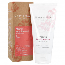 Гель для умывания с гиалуроновой кислотой, 150 л | Mary&May Vegan Low pH Hyaluronic Gel to Foam Cleanser