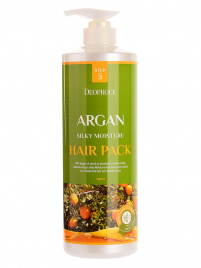 Маска для волос с аргановым маслом, 1000 мл | DEOPROCE ARGAN SILKY MOISTURE HAIR PACK