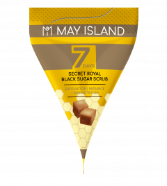 Скраб для лица сахар и маточное молочко, 1шт/5мл | May Island 7Days Secret Royal Black Sugar Scrub