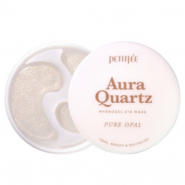 Патчи для век против морщин и отеков, 40 шт | PETITFEE Aura Quartz Hydrogel Eye Mask Pure Opal