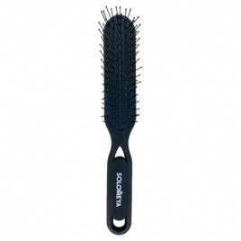 Расческа для распутывания сухих и влажных волос (черная), 1 шт | SOLOMEYA Detangler Hairbrush for Wet & Dry Hair Black Aesthetic
