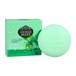 Косметическое мыло с экстрактом оливы и зеленого чая, 100 гр | Kerasys Shower Mate Olive&Green Tea Soap