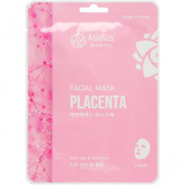 Тканевая маска для лица с экстрактом плаценты, 25 г | ASIAKISS Placental Essence Facial Mask