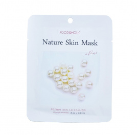 Тканевая маска с экстрактом жемчуга, 23 мл | FoodaHolic Pearl Nature Skin Mask