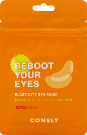 Питательные тканевые патчи, 30 шт | Consly Eyes Reboot Snail Mucus & Vita Complex Elasticity Eye Mask