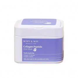 Набор увлажняющих тканевых масок c пептидами, 400 мл/30 штук | Mary&May Collagen Peptide Vital Mask