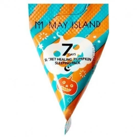 Ночная тыквенная маска для лица, 1шт/5мл | May Island 7Days Secret Healing Pumpkin Sleeping Pack 
