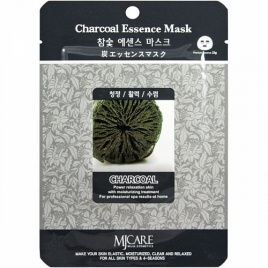 Маска тканевая древесный уголь, 23 гр | MIJIN Charcoal Essence Mask