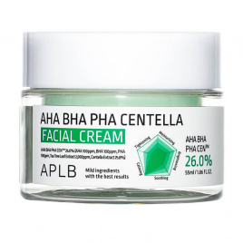 Обновляющий крем с центеллой азиатской и кислотами, 55 мл | APLB AHA BHA PHA CENTELLA FACIAL CREAM