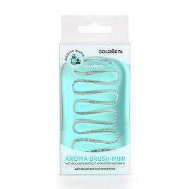 Расческа для волос с ароматом жасмина мини, 1 шт | SOLOMEYA Aroma Brush For Wet&Dry Hair Jasmine Mini