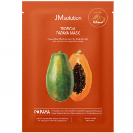 Смягчающая тканевая маска с папайей, 30 мл | JMsolution Tropical Papaya Mask