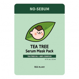 Маска тканевая с маслом чайного дерева, 22 гр | Egg Planet Tea Tree Serum Mask Pack