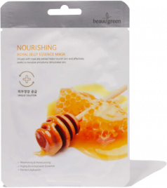 Тканевая маска с маточным молочком, 23 гр | Beauugreen Premium Royal Jelly Essence Mask