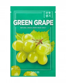 Маска тканевая с экстратом винограда, 21 мл | THE SAEM Natural Green Grape Mask Sheet