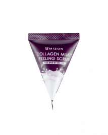 Скраб-пилинг молочный с коллагеном, 1шт*7гр | MIZON Collagen Milky Peeling Scrub