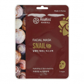 Тканевая маска тканевая для лица с экстрактом слизи улитки, 25 г | ASIAKISS Snail Essence Facial Mask