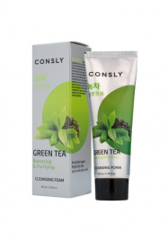 Пенка балансирующая кремовая для умывания с экстрактом зеленого чая, 100 мл | Consly Green Tea Balancing Creamy Cleansing Foam