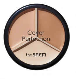 Палетка консилеров, 4,5 гр | THE SAEM Cover Perfection Triple Pot Concealer 02 Contour Beige