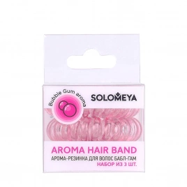 Набор арома-резинок для волос с ароматом бабл-гам, 3 шт | SOLOMEYA Aroma Hair Band Bubble Gum