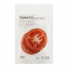 Восстанавливающая тканевая маска с экстрактом томата, 25 мл | TENZERO SOLUTION REJUVENATING TOMATO SHEET MASK