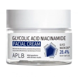 Крем для лица с гликолевой кислотой и ниацинамидом, 55 мл | APLB GLYCOLIC ACID NIACINAMIDE FACIAL CREAM