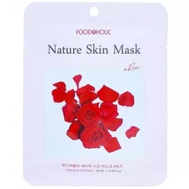 Тканевая маска с экстрактом розы, 23 мл | FoodaHolic Nature Skin Mask Rose