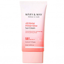 Солнцезащитный крем-праймер, 50 мл | Mary&May Vegan Primer Glow Sun Cream SPF50+ PA++++