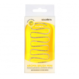 Расческа для волос с ароматом лимона мини, 1 шт | SOLOMEYA  Aroma Brush for Wet&Dry Hair Lemon Mini