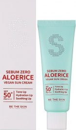 Солнцезащитный крем, 50 мл | Be The Skin Sebum Zero Aloerice Vegan Sun Cream 50+ PA++++