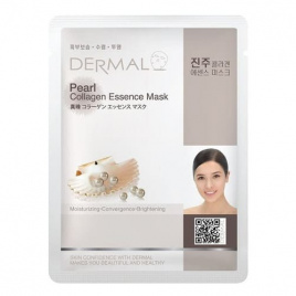 Маска для лица тканевая ЖЕМЧУГ и КОЛЛАГЕН, 23 гр | DERMAL Pearl Collagen Essence Mask