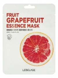 Тканевая маска с экстрактом грейпфрута, 25 мл | LEBELAGE FRUIT GRAPEFRUIT ESSENCE MASK