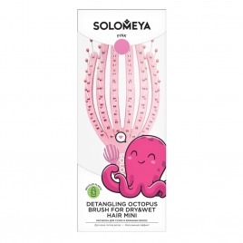 Массажная мини-расческа для сухих и влажных волос Розовый осьминог, 1 шт | SOLOMEYA Detangling Octopus Brush For Dry Hair And Wet Hair Mini Pink