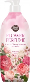 Гель для душа Роза и вишневый цвет, 900 мл | Kerasys Shower Mate Rose & Chrry Blossom
